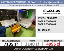 GALA - VOSS - ZESTAW SOF - SOFA 3 OSOBOWA, SOFA 2 OSOBOWA, TK. SOFIA 13